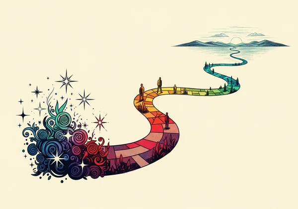 Persons life path with childhood influences