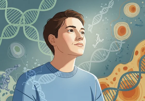 Person reflecting on past trauma, biological impact