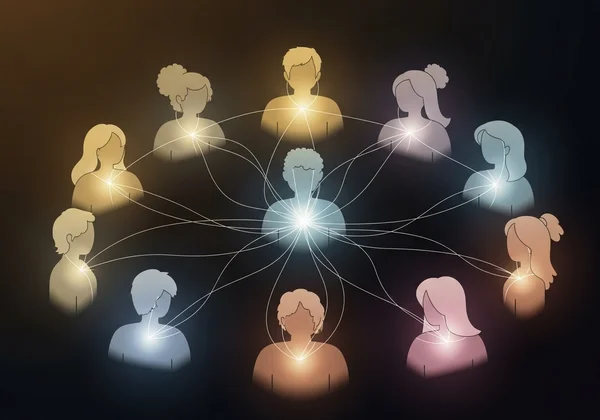 Diverse community in supportive discussion