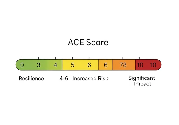Infographie de l'échelle du score ACE de 0 à 10