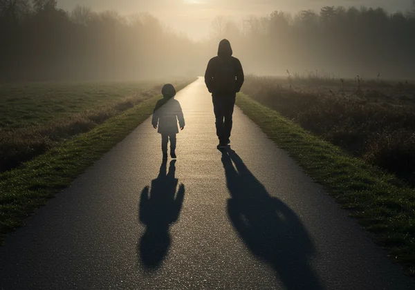 子供の影を持つ大人、過去の影響を表す